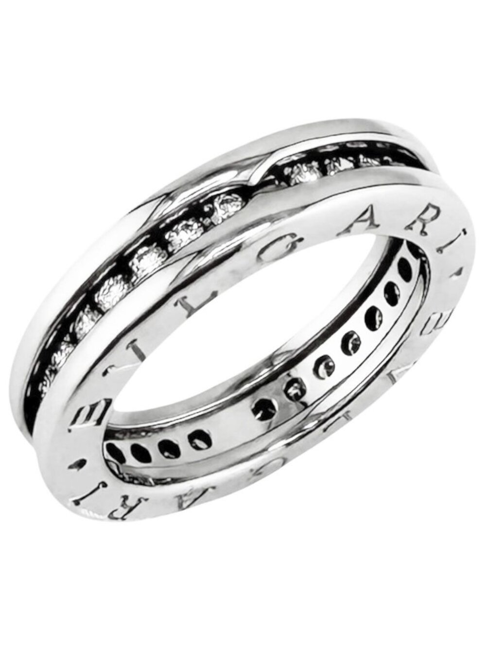 Bvlgari B.Zero1 Full Diamond Ring 18k White Gold